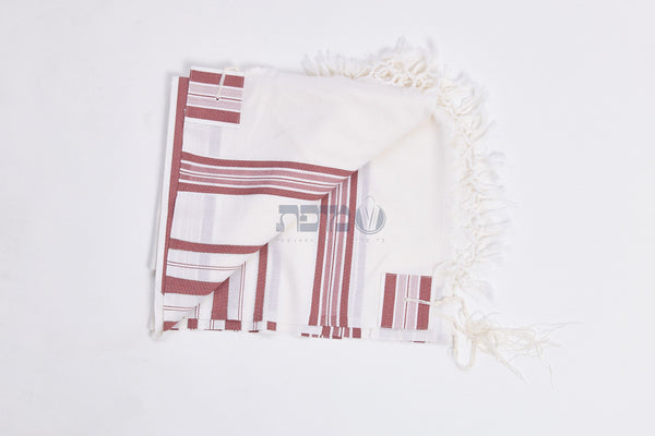 Lamenatzeach burgundy tallit view 1