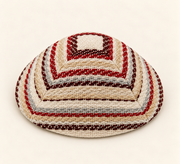Triangular Handwoven Kippah – Design 8