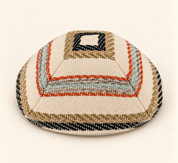 Triangular Handwoven Kippah – Design 6