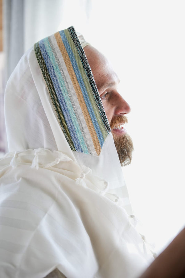 Handwoven scarf size tallit