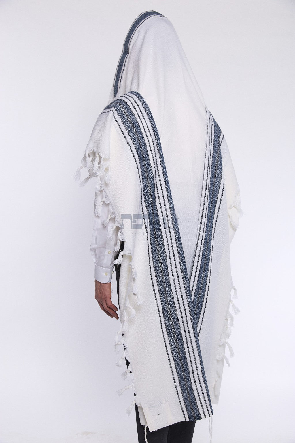 Hallelujah Black Blue machine made tallit