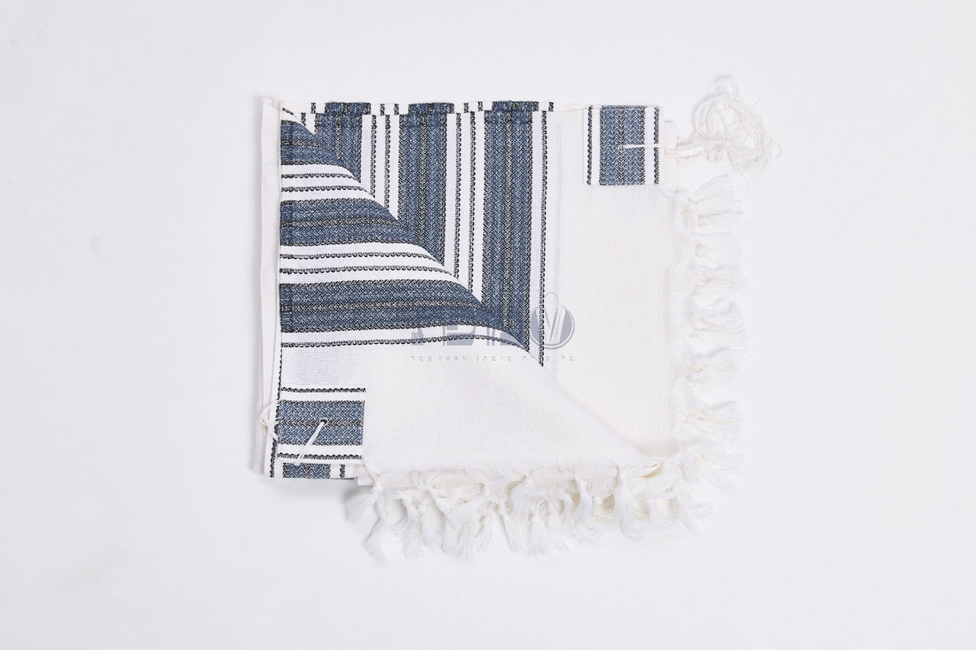 Hallelujah Black Blue machine made tallit