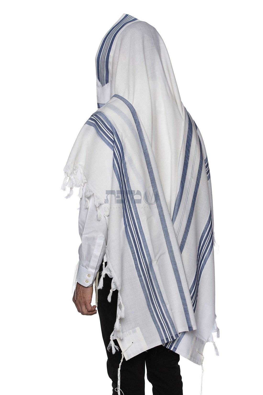 Lamenatzeach Jeans machine-made wool tallit – image 2