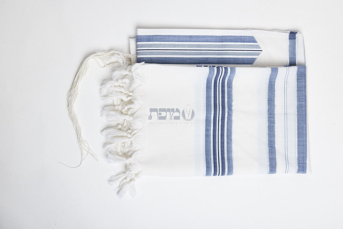 Lamenatzeach Jeans machine-made wool tallit – image 4