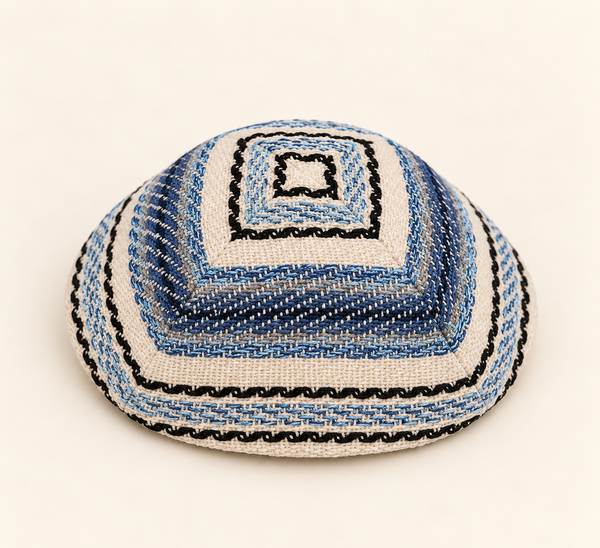 Triangular Handwoven Kippah – Design 9