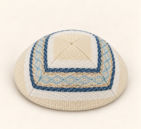 Triangular Handwoven Kippah – Design 7